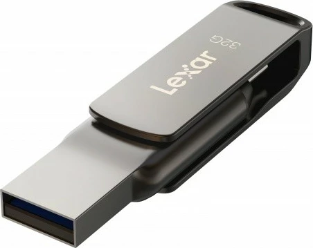USB ključ z dvema vtičnicama 32GB, USB-C/A 3.1, siv — Lexar Dual Drive D400