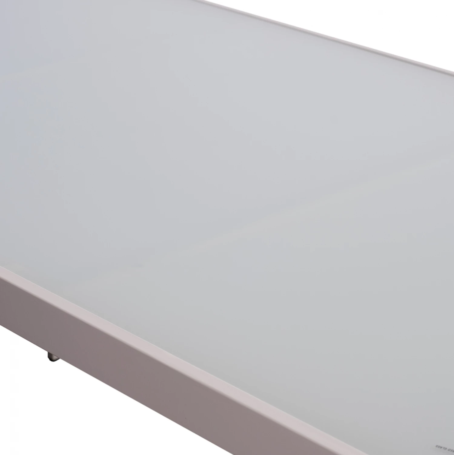 Kovinska miza ledeno bela s steklom FH5767.03 150X90Χ75cm