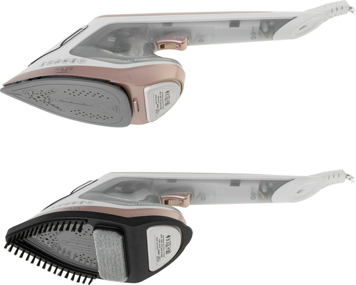 Parni likalnik in likalnik 2-v-1 Adler AD5044 1800 W 25 g/min 180 ml zlato-bela