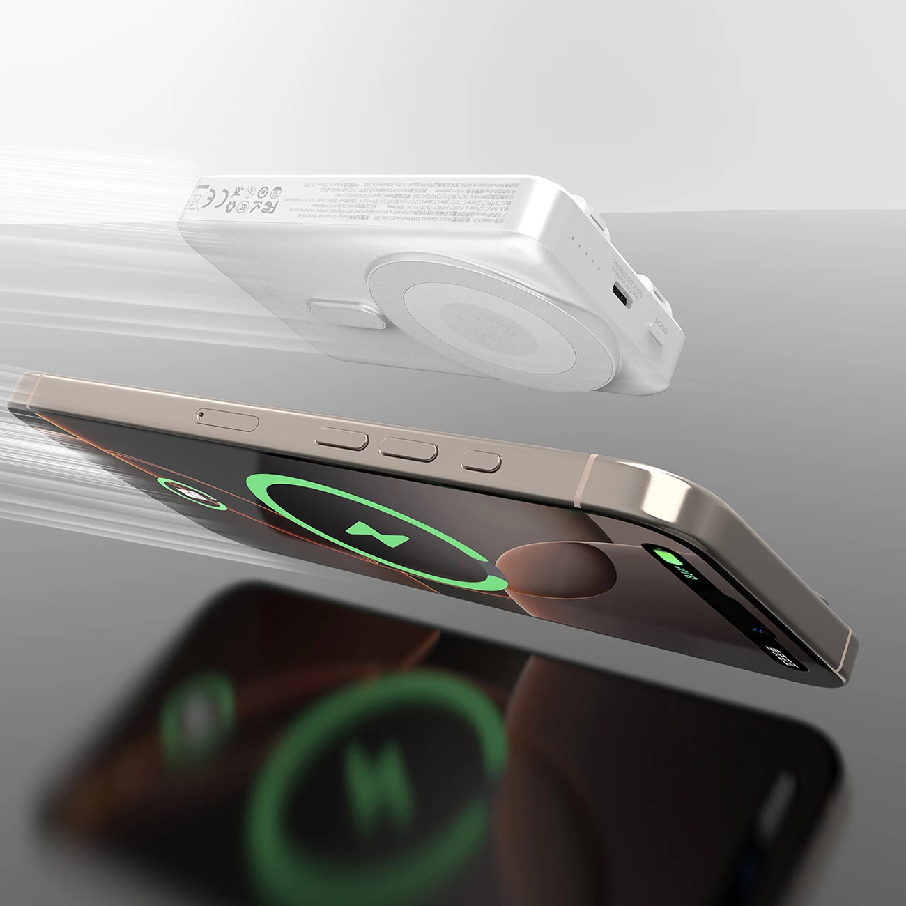 Prenosna baterija 10000 mAh, MagSafe, z metalnim ohišjem, USB-C/Lightning, Dudao K29, srebrna