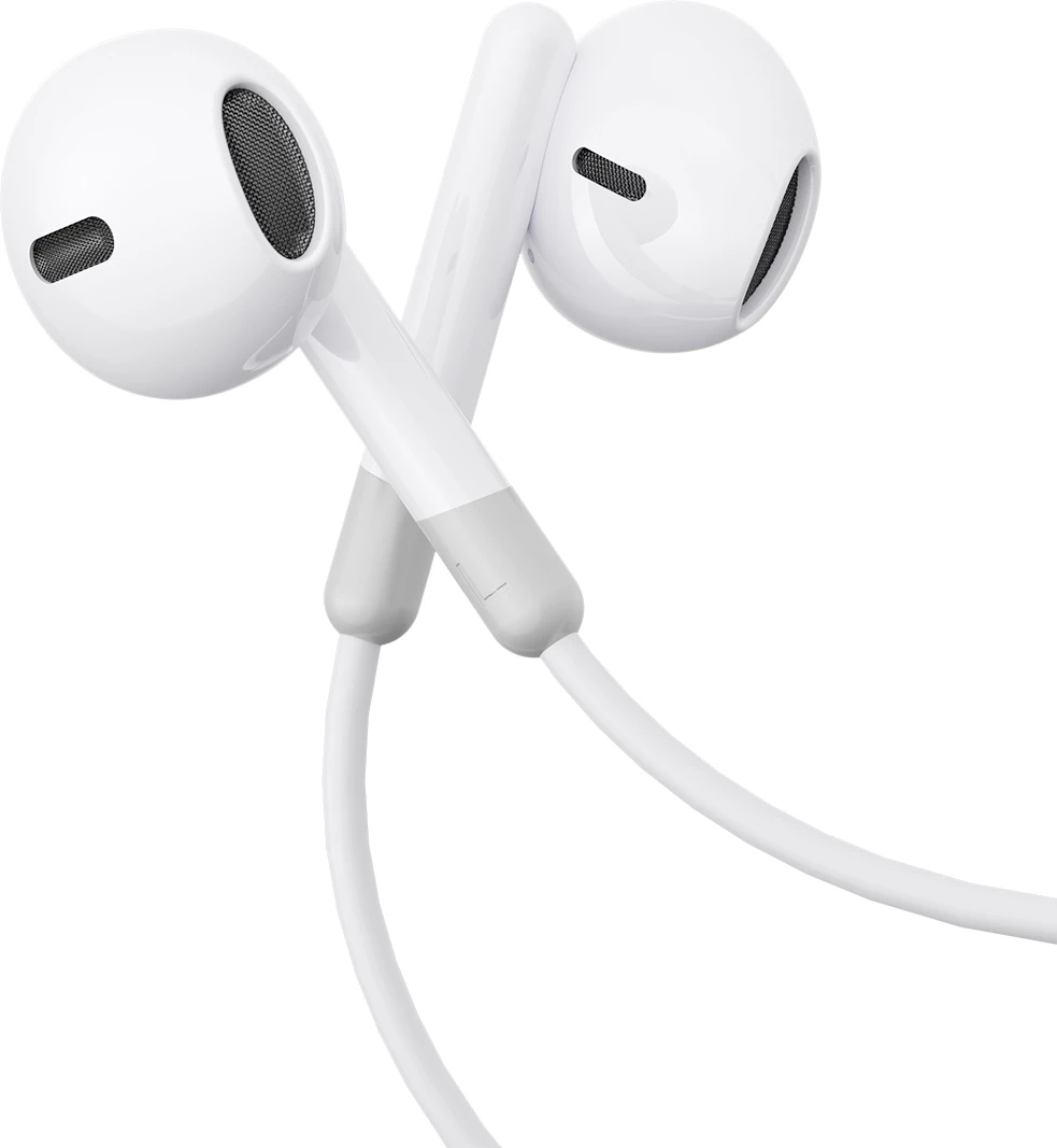 Slušalke z žico in daljinskim upravljalnikom, mini jack 3,5 mm, bele Joyroom JR-EW01