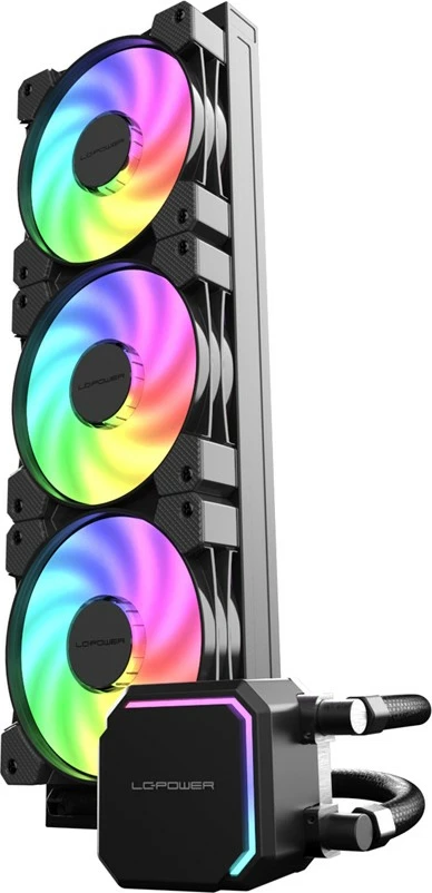 Vodeno hlajenje all-in-one LC-Power LC-CC-360-B-ARGB, 3x120 mm, ARGB, črno