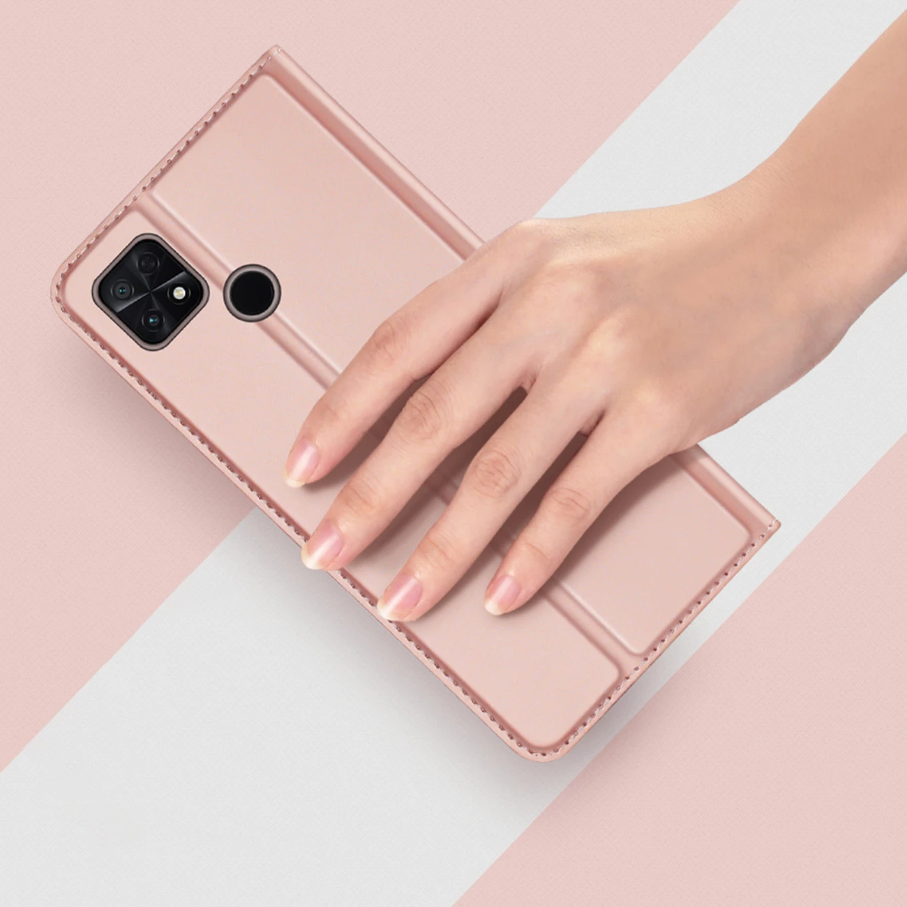 Ovitek za pametni telefon Dux Ducis Skin Pro za Oppo Reno 8, s preklopnim pokrovom, z žepom za kartico, s funkcijo stojala, moder