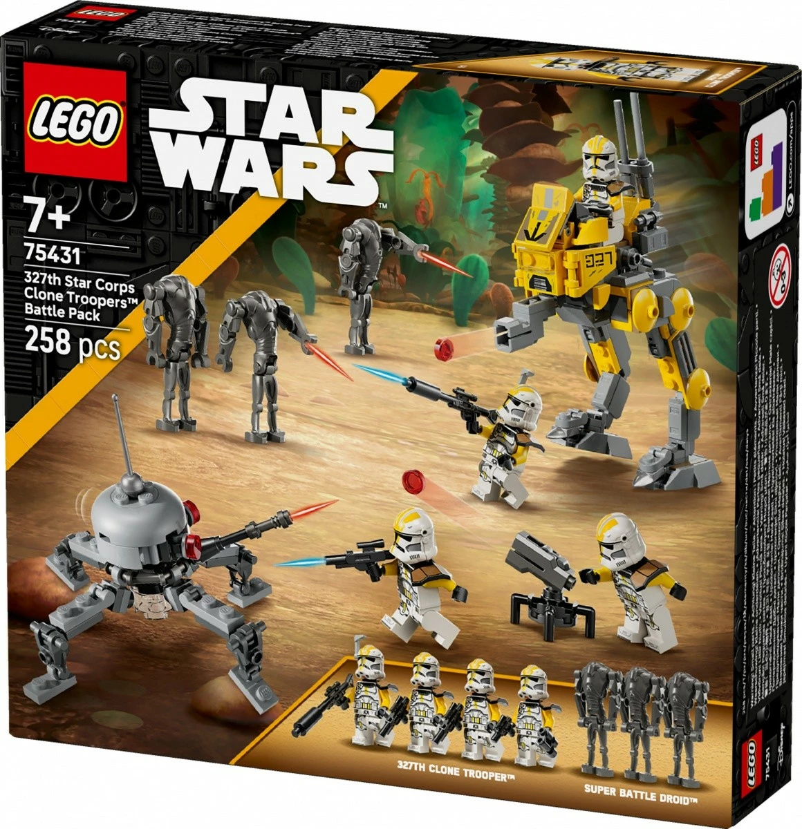 Gradbeni set LEGO Star Wars 75431, 327th Star Corps klonovski vojaki, 258 kosov