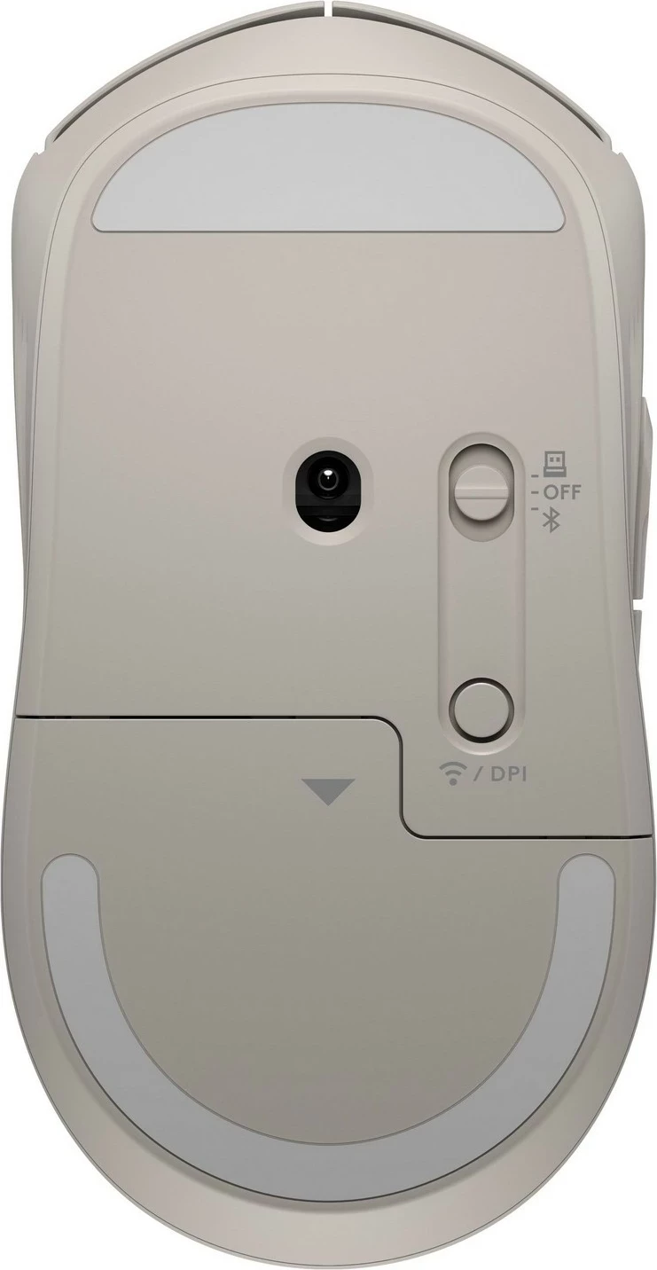 Miška HP 410 Quiet, brezžična, 5 tipk, laserska, rumena