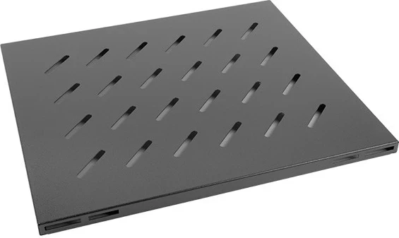 Raft za omaro 19'', 1U, 800mm, črn — Lanberg