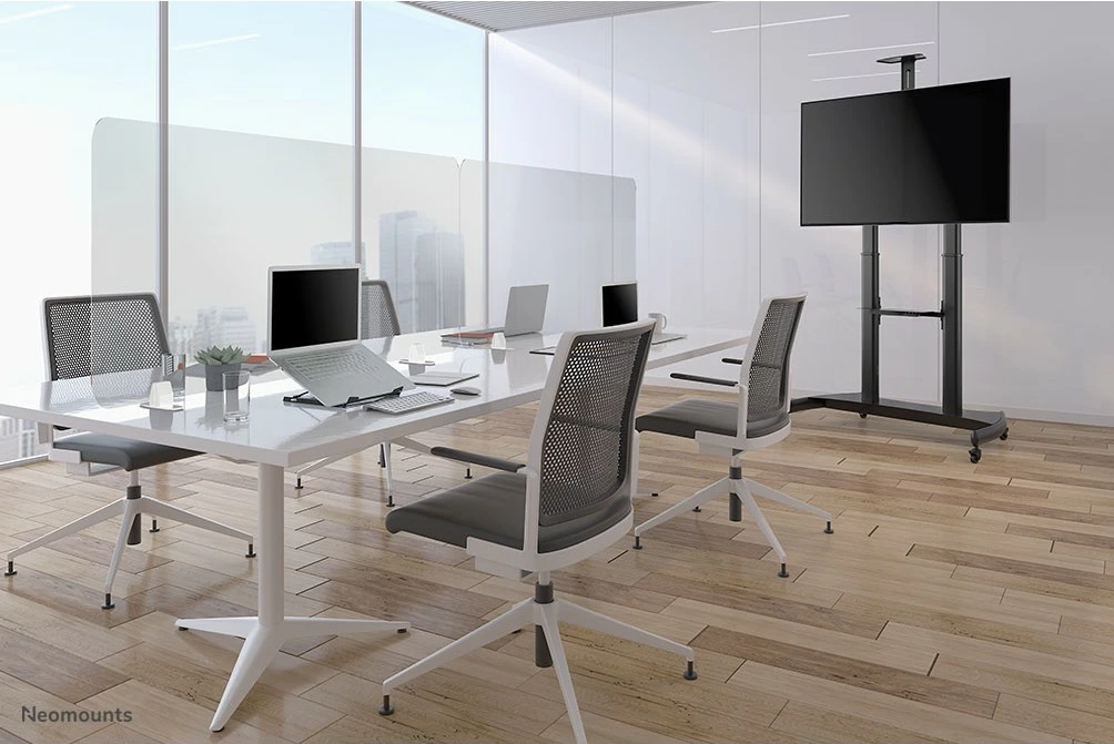 Voziček za TV Neomounts PLASMA-M1950E, za zaslone 60–100 palcev, nastavljiva višina, črn