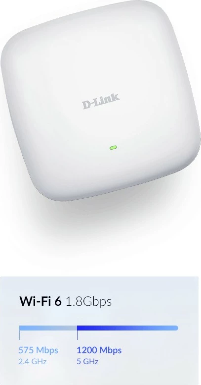 Access point D-Link DAP-X2810, Wi-Fi 6, AX1800, PoE, bel