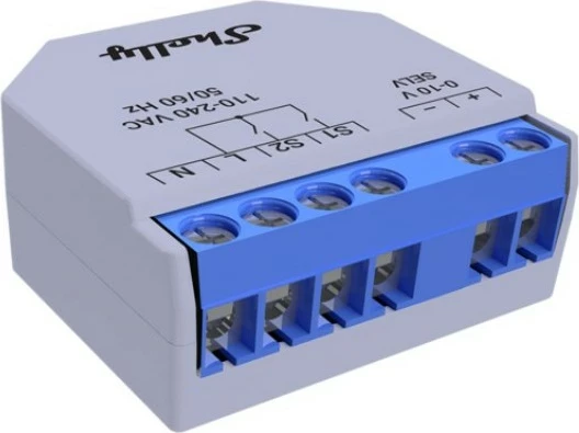 Dimmer za 0–10 V, brezžični, modra, siva Shelly Plus
