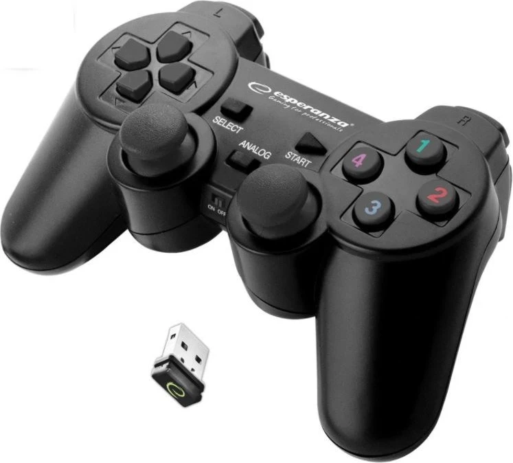 Brezžični igralni krmilnik Esperanza EGG108K za PC, PlayStation 3, črn