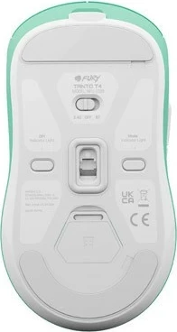 Brezžični miška, 7 gumbov, 12000 DPI, Fury Tanto T4, mint