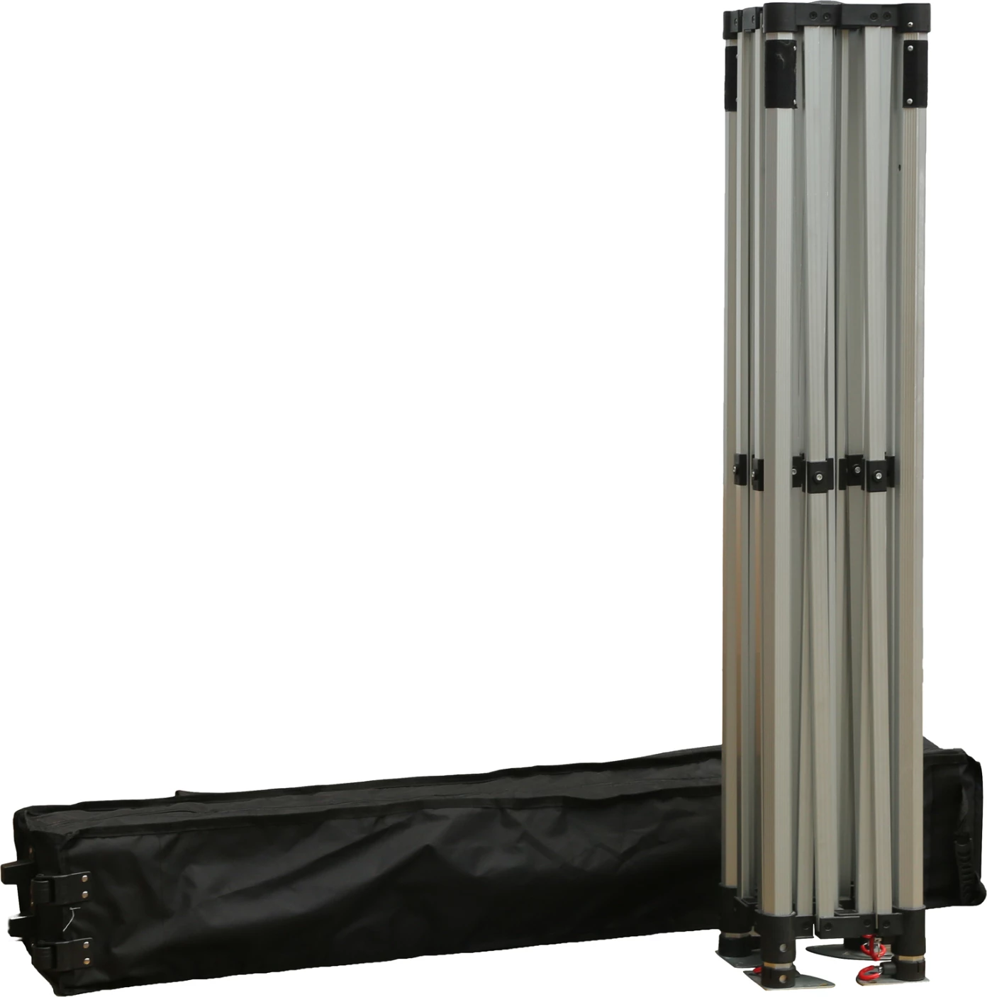 Zložljiv aluminijast paviljon za težke obremenitve s stransko senco CRESSEN FH21097 srebrn okvir-bela 3x3x3,4Hm