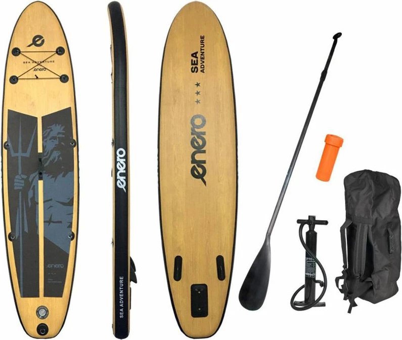 Napihljiva SUP deska Enero za moške/ženske, črno/zlato