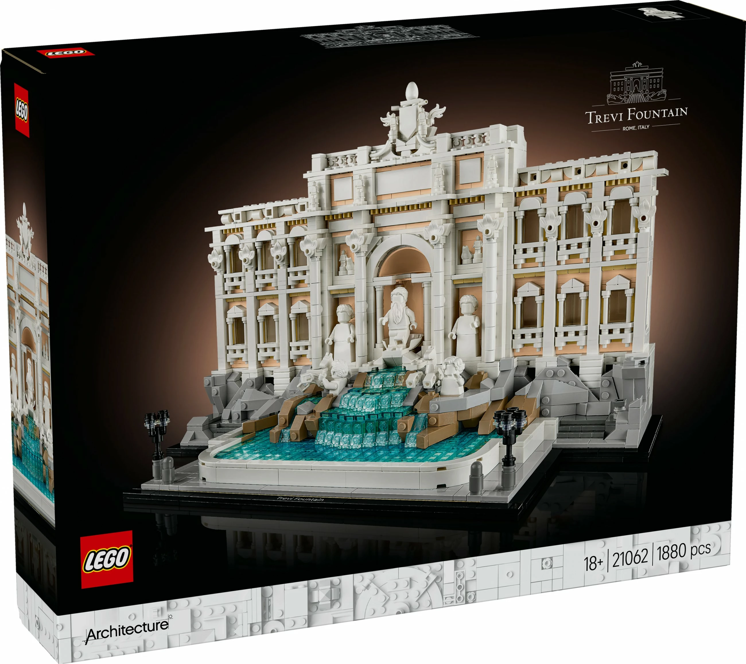 Model Fontana di Trevi, LEGO Architecture, 1880 delov, plastika, večbarven