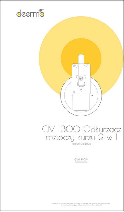 Ročni sesalnik z UV Deerma CM1300, 350 W, 0,4 L, bel