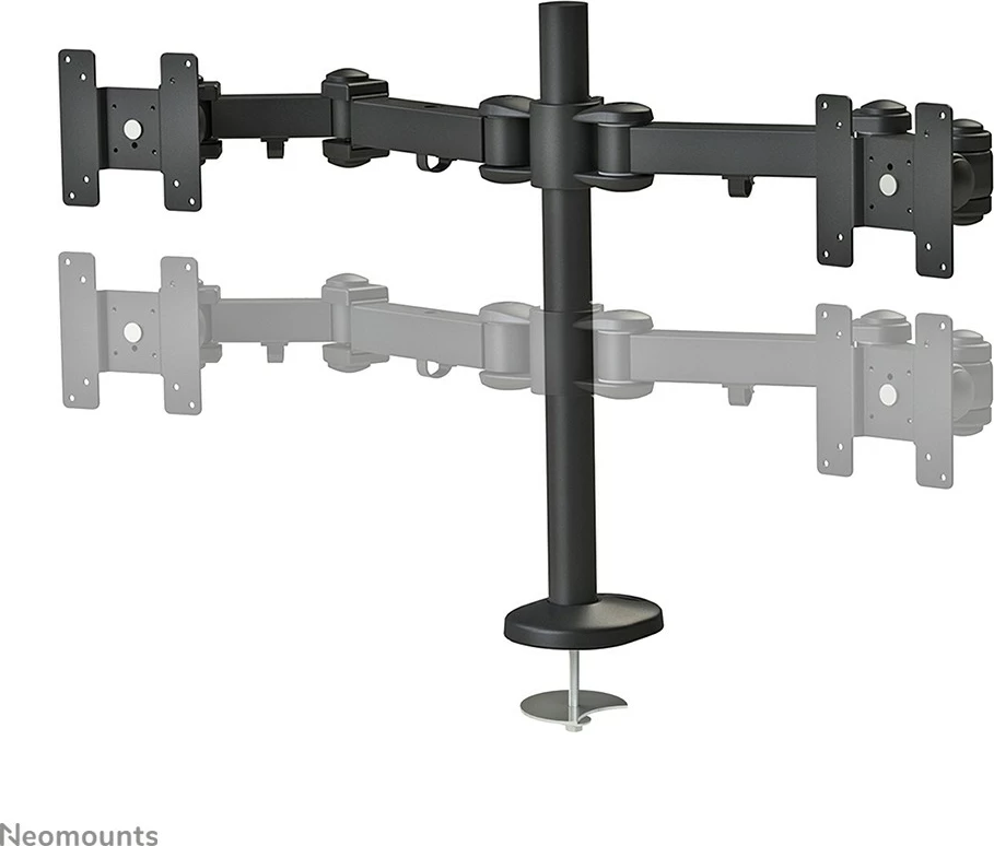 Krmilni nosilec za monitor, Neomounts FPMA-D960DG, gromet, 8 kg, 10"–27", črn
