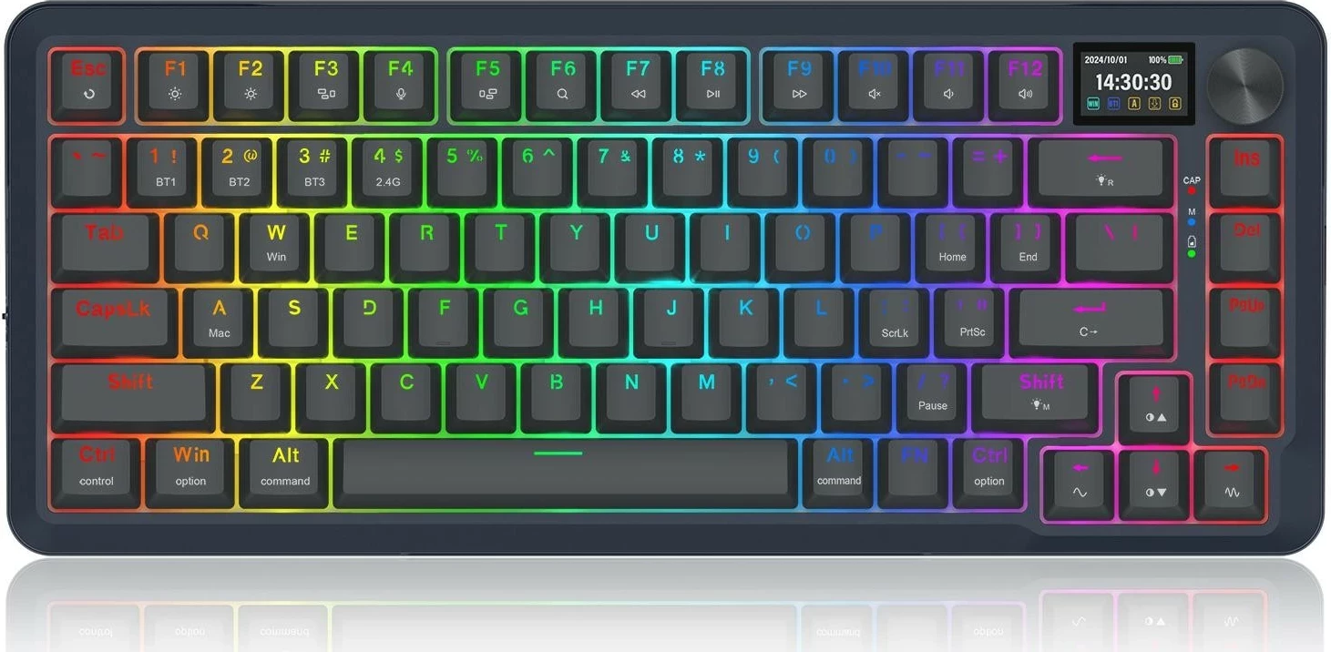 Mehanska tipkovnica z RGB osvetlitvijo, Redragon Flekact K708-RGB-PRO, črna