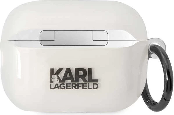 Prozoren ovitek z obročkom za AirPods Pro 2 Karl Lagerfeld KLAP2HNCHTCT, Choupette