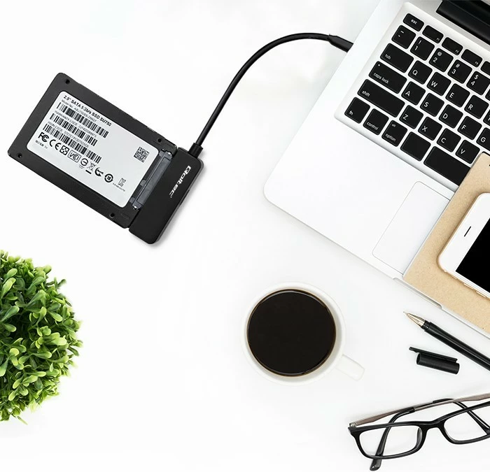 Adapter za SSD/HDD Qoltec 52269, 2,5", USB-C, 2TB, črn