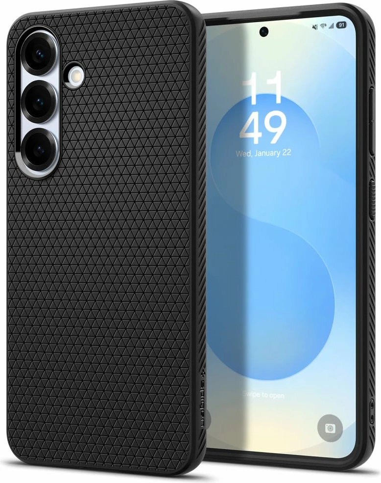 Zaščitni ovoj Spigen Liquid Air za Samsung Galaxy S25+, mat črn