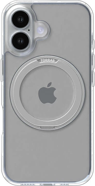 Ovitek Torras Ostand Pro za iPhone 16, prozoren