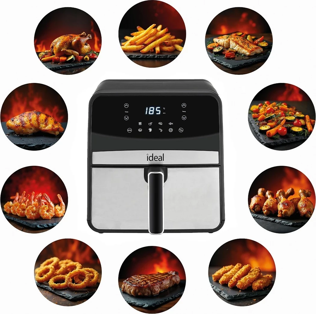 Friteza na zrak, 6.5 L, 1800 W, črno/inox ELDOM IK1501