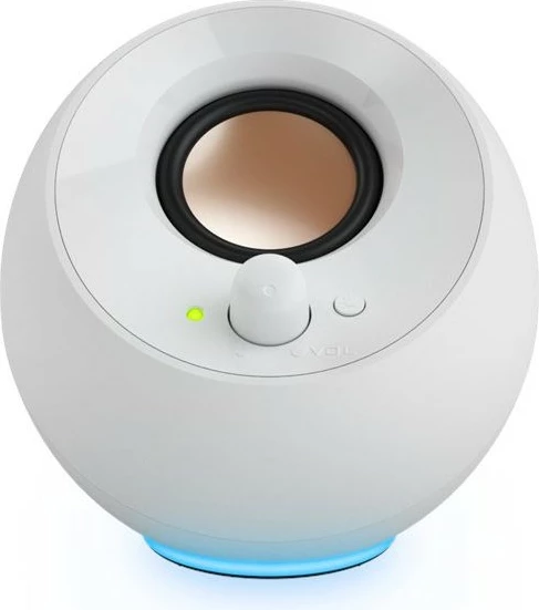 Stereo altoparlant z RGB osvetlitvijo Creative Pebble SE, 2.0, USB, bel