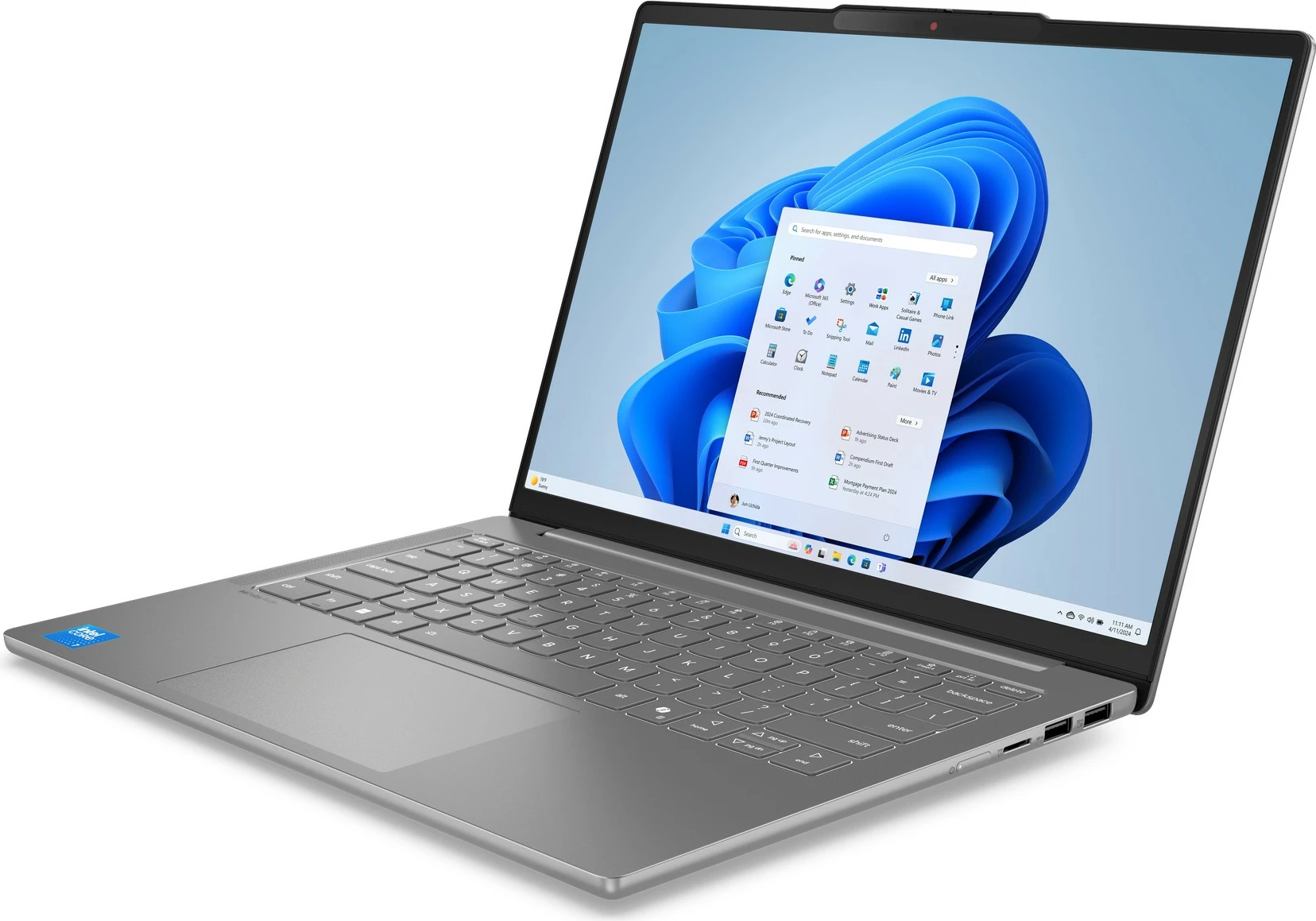 Prenosnik 14" WUXGA, Ryzen AI 7 350, 24GB RAM, 1TB SSD — Lenovo IdeaPad Slim 5 14AKP10, siv