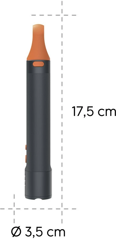 Ročna LED svetilka Hama FLX600, 600 lm, domet ~250 m, IP44, nastavljiv fokus, 4 načini, SOS, na baterije AAA, črna