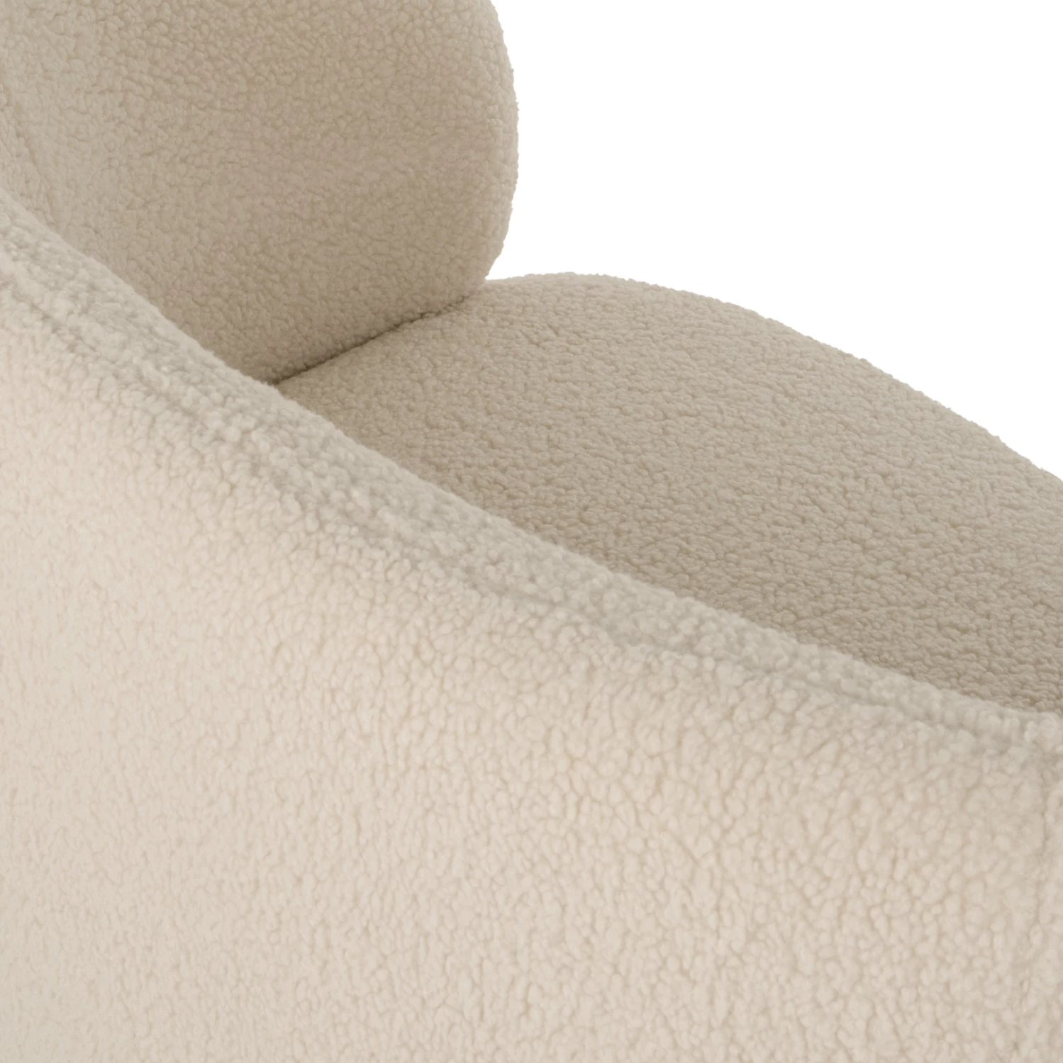 Dvosedna sedežna garnitura ARIEN FH8492.20 iz ecru boucle tkanine in z zlato kovinsko osnovo 130x75x85H cm