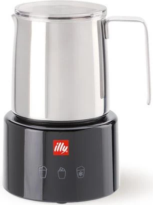 Penilec mleka Illy Cappuccinatore, inox, črn