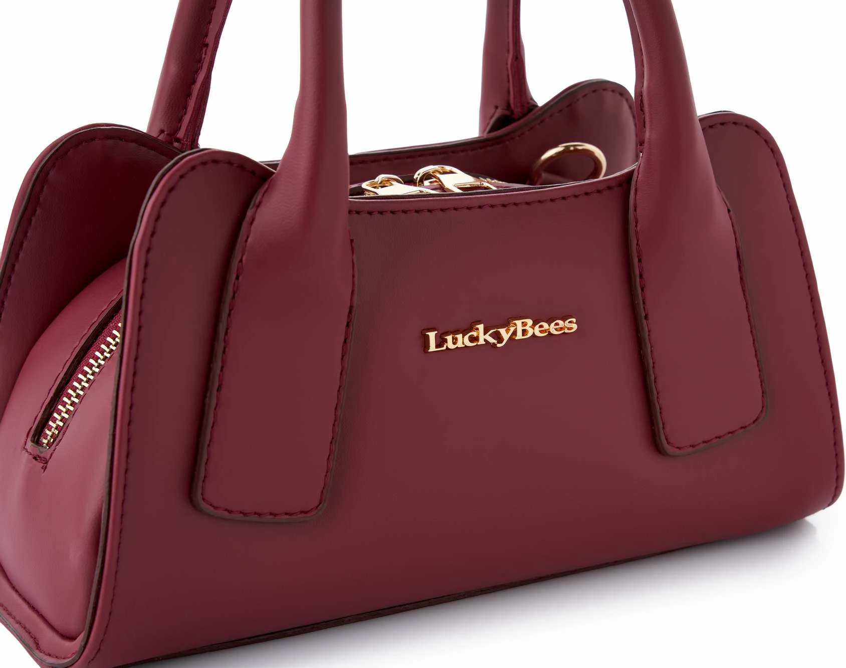 Ročna torbica burgundy, Lana Lucky Bees