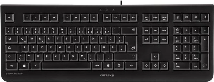 Tastatura in miška Cherry DC 2000, USB, membranska, QWERTZ, črna