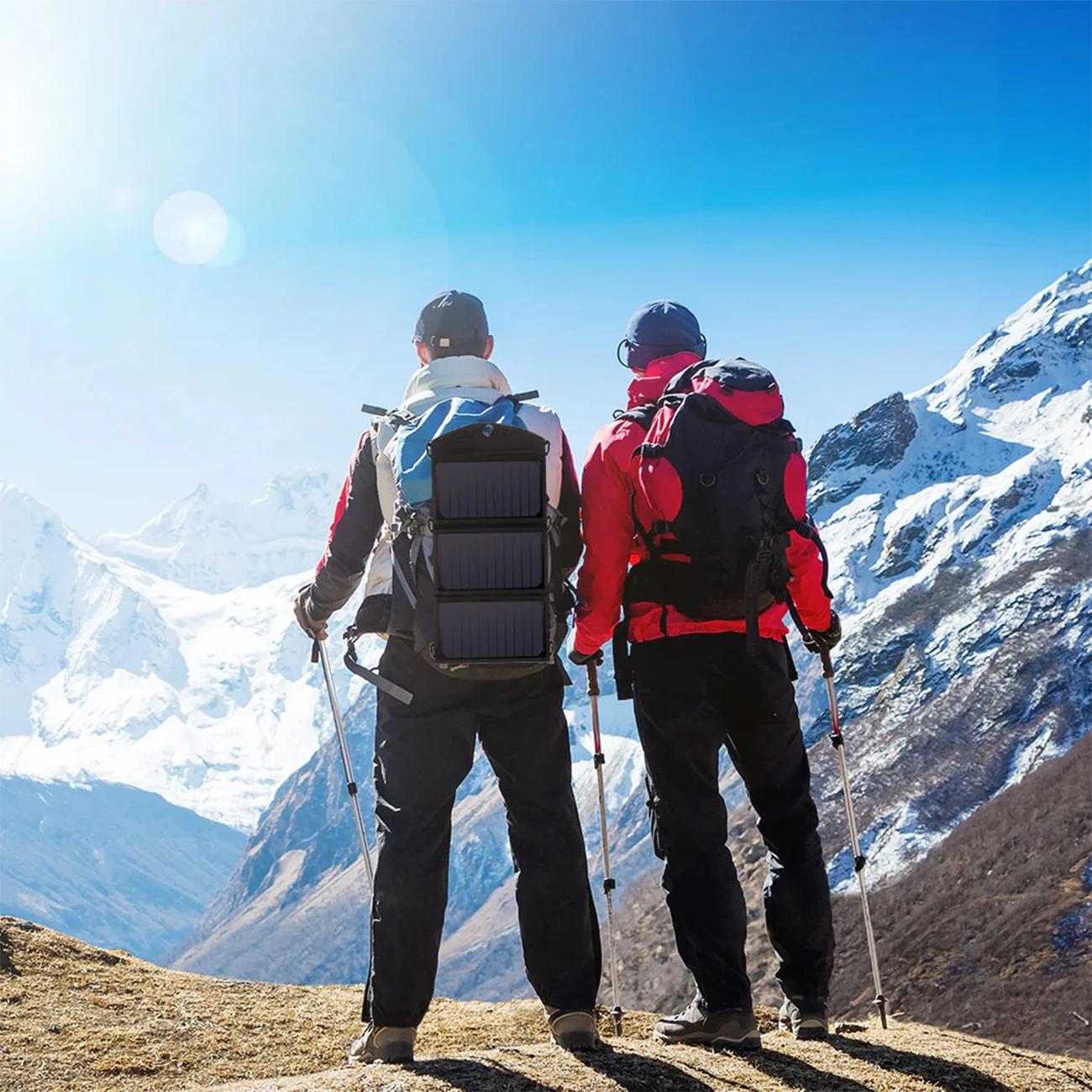 Zložljiv sončni polnilec Choetech SC001, 19W, 2x USB-A, črn