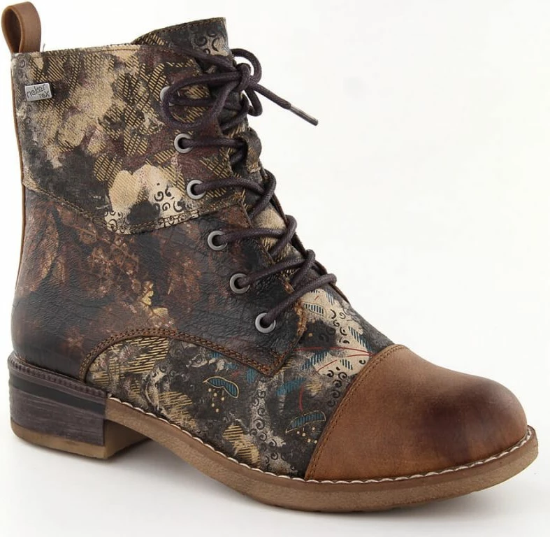 Izolirani ženski škornji Rieker, rjavi