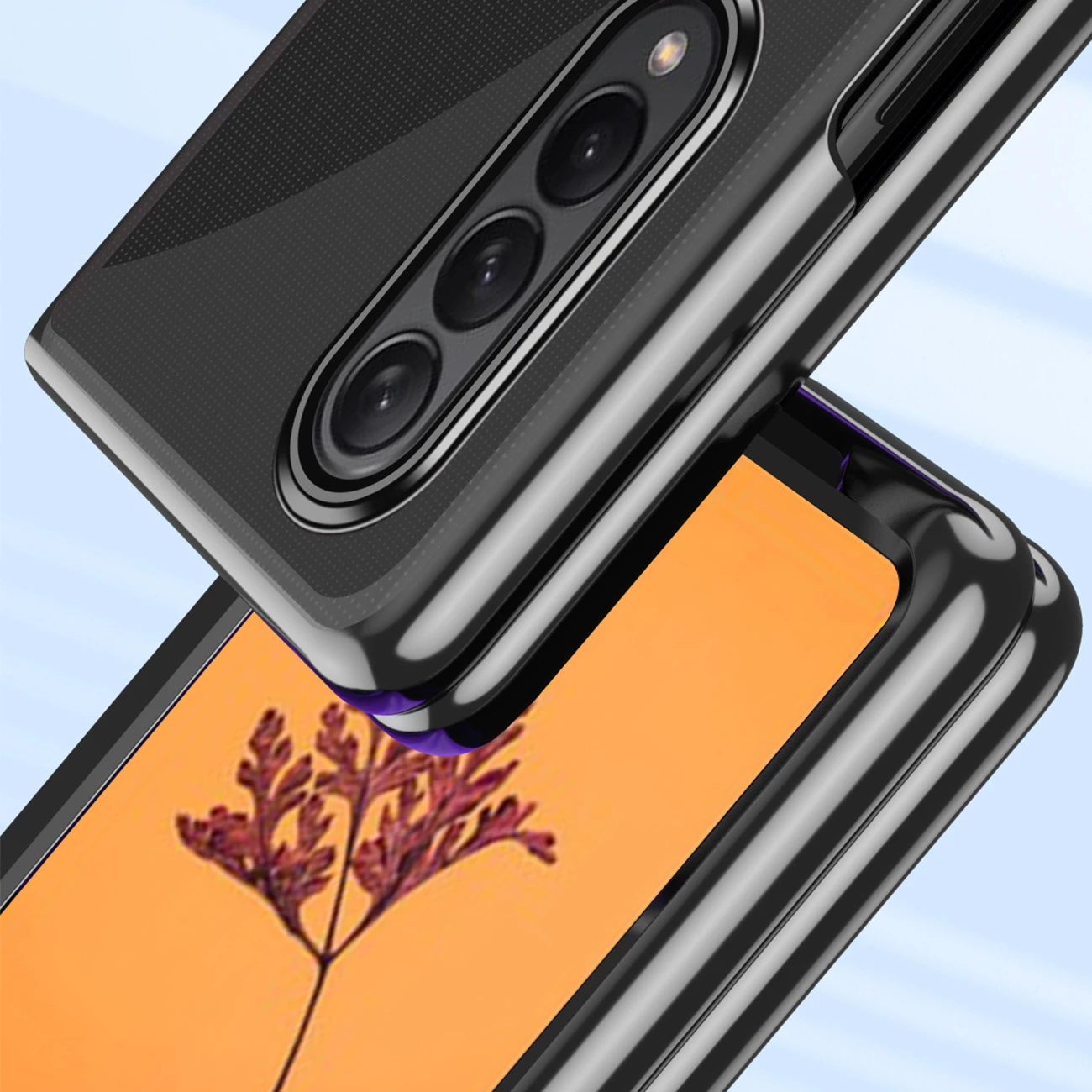 Zaščitna prevleka Hurtel Plating Case za Samsung Galaxy Z Fold 4, PC, kovinska okvirna, rožnata