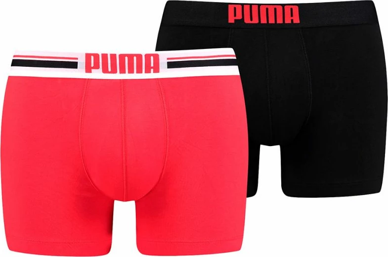 Moške boksar hlačke, črne in rdeče, Puma