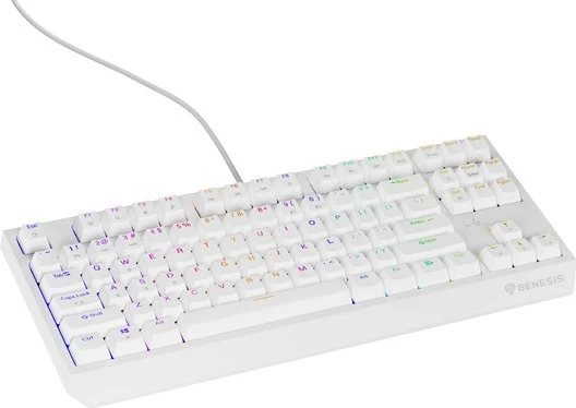 Mehanična tipkovnica Thor 230, TKL, RGB Outemu Brown, Genesis, bela