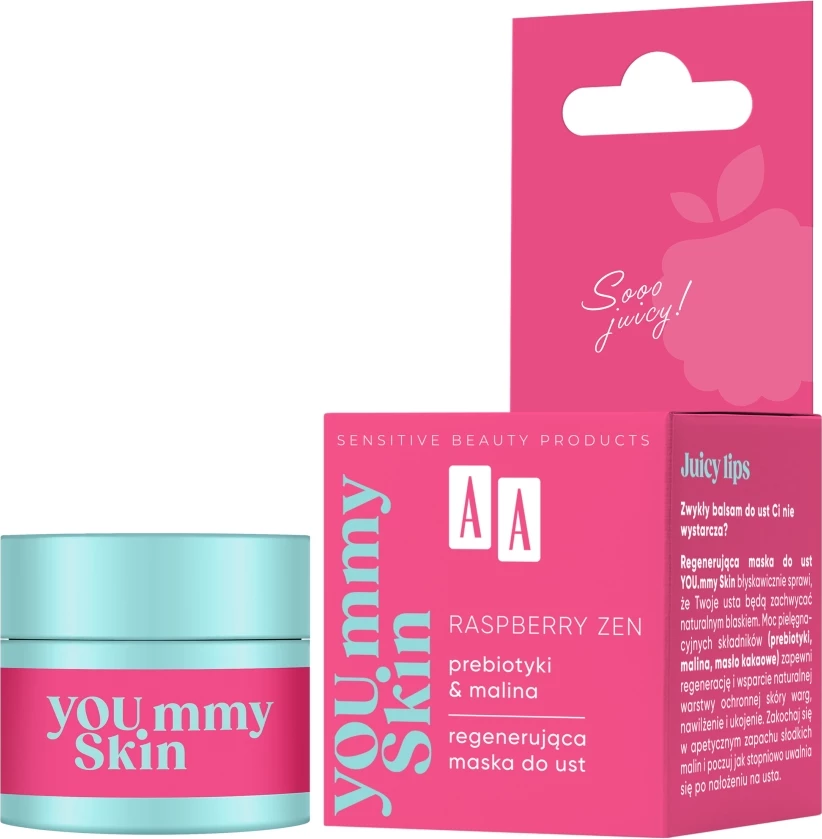 Obnavljilna maska za ustnice Raspberry Zen YOU.mmy Skin, 10 g