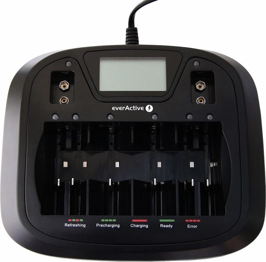Polnilec baterij everActive NC-900U, črn