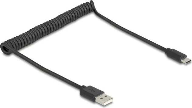 USB kabel USB A v USB C DeLOCK 90368, 0,75 m, USB 2.0, črn