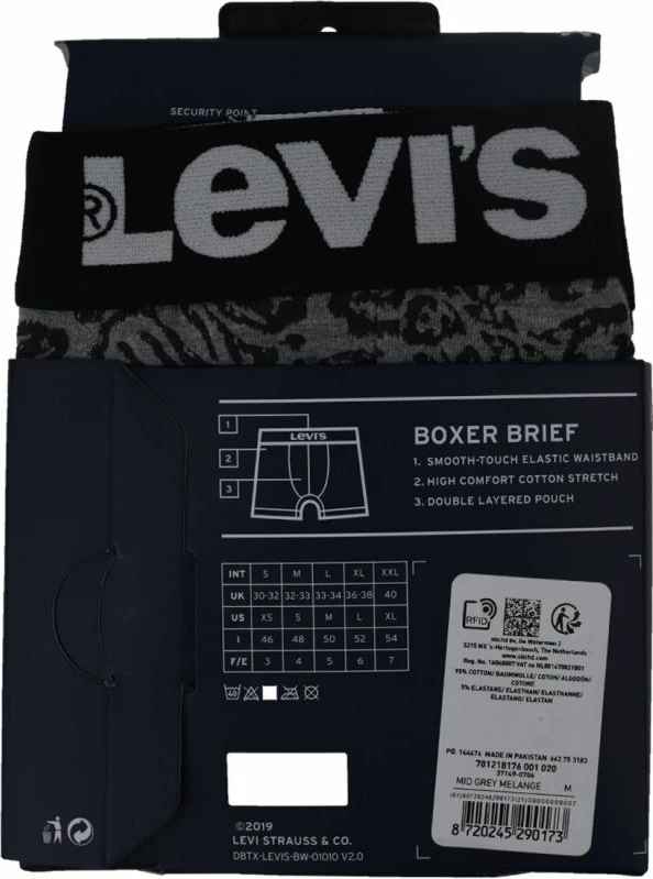 Spodnje perilo za moške Levi's, sivo