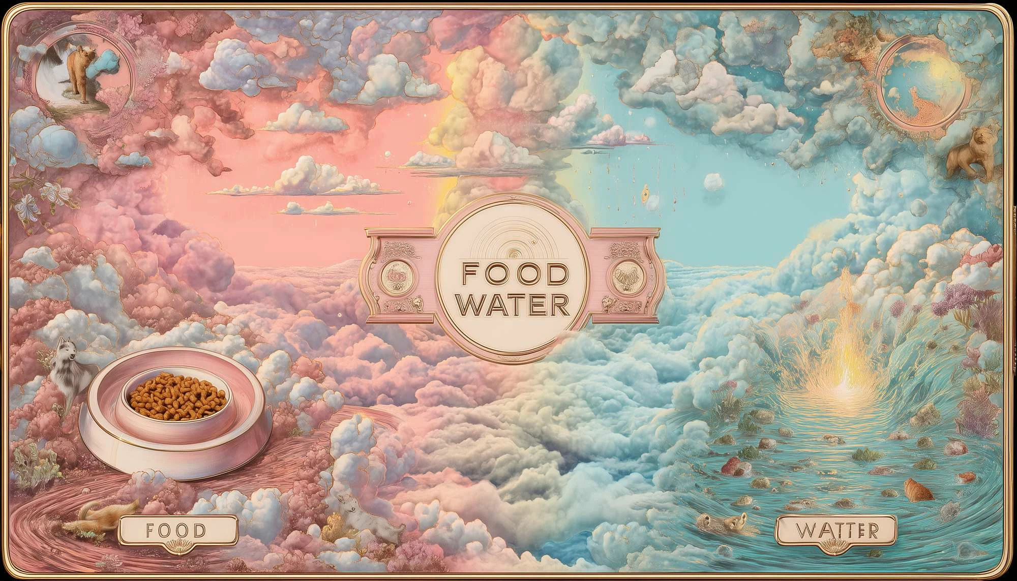 Podloga za hranjenje živali, večbarvna, Paws & Whiskers Paspet9, 40x70 cm