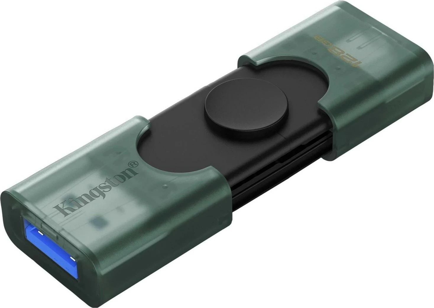 USB pomnilnik 128 GB, USB-A/USB-C, zelen — Kingston DataTraveler Duo G2
