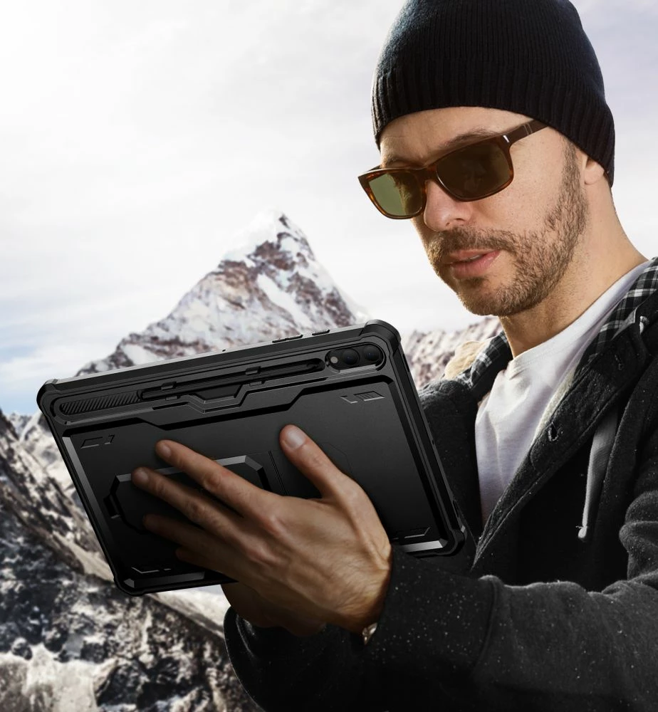 Ovitek Tech-Protect Kevlar Pro za Samsung Galaxy Tab S9+ 12,4" (X810/X816B), črn