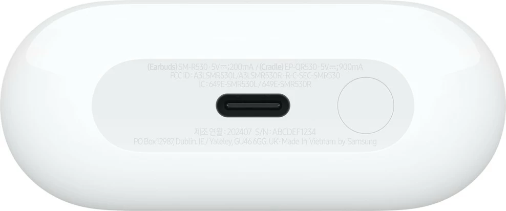 True Wireless Stereo ljubiteljske slušalke, Samsung Galaxy Buds3, bele
