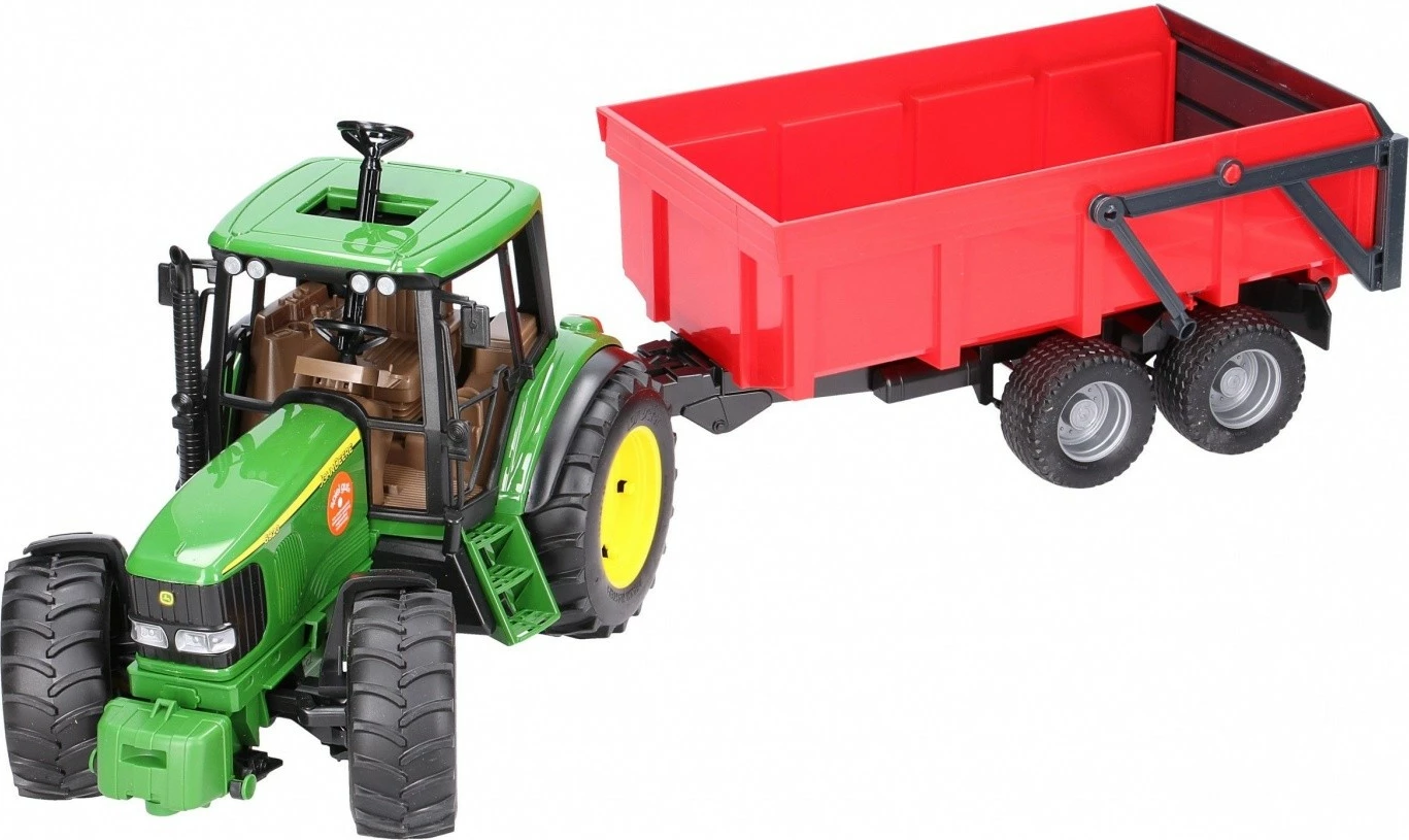 Igralni traktor z vlečno prikolico, John Deere 6920, 1:16, zelen/rdeč/rumen