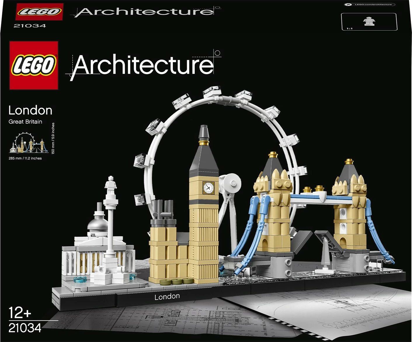 Model Londona, set LEGO Architecture London 21034, 468 kosov, večbarven