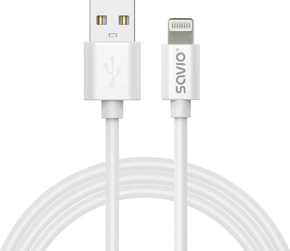 USB-A na Lightning kabel, Savio CL-192, 1 m, bel