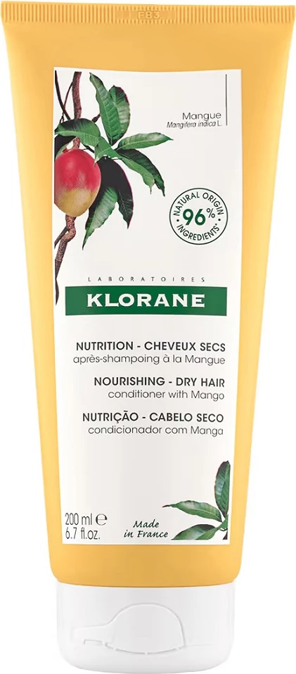 Hranilen balzam za lase z mangom, Klorane, 200 ml